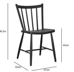 Krzesło Wandi czarne z tworzywa