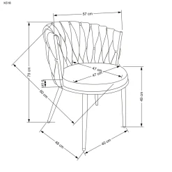 Krzesło Wendy beżowe/czarne