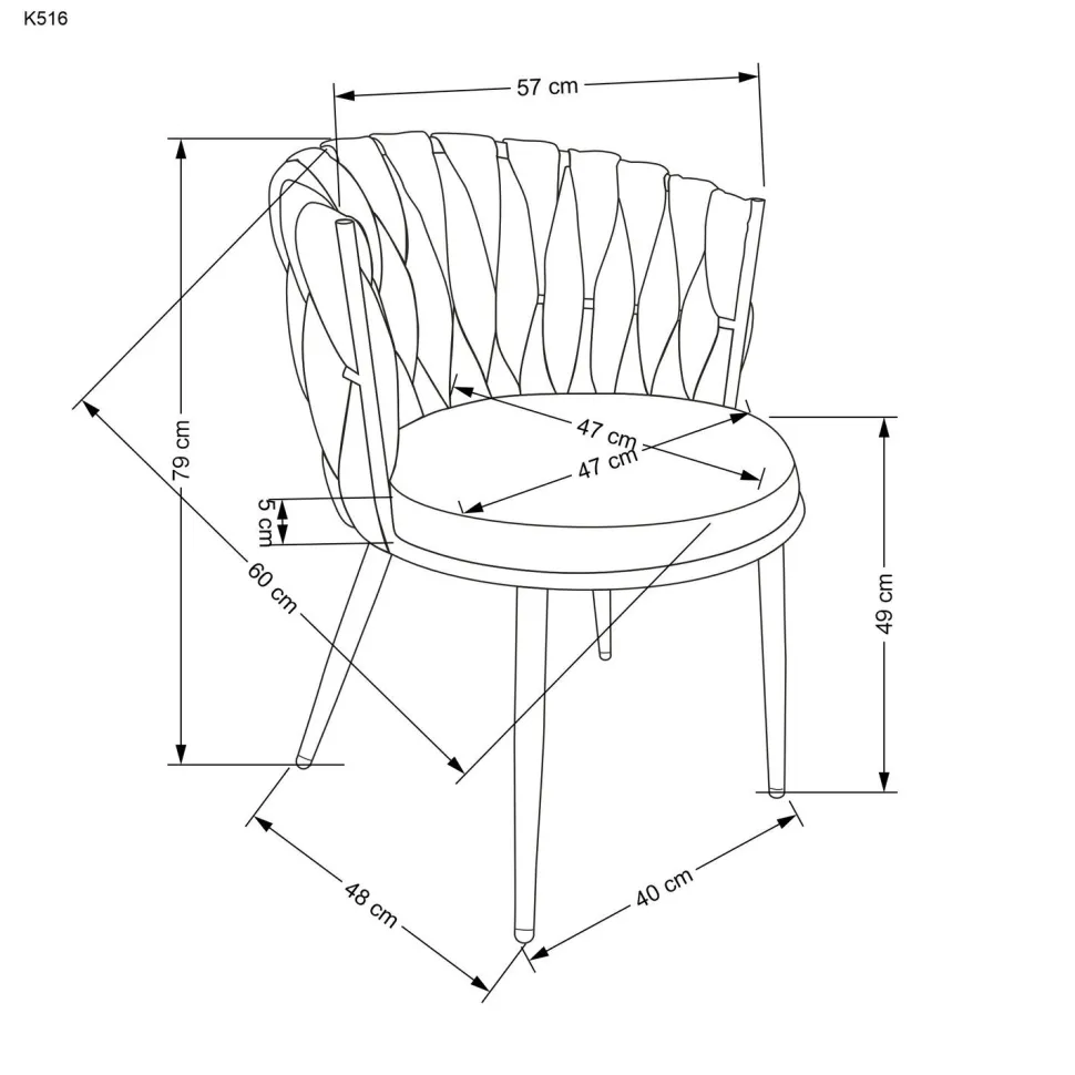 Krzesło Wendy beżowe/czarne