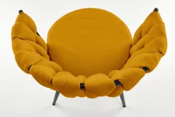 Krzesło Wendy musztardowe/czarne