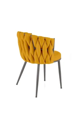Krzesło Wendy musztardowe/czarne