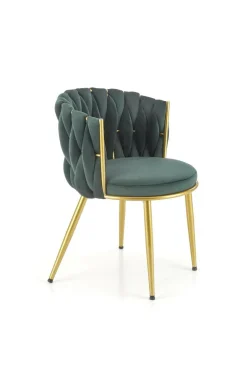 Krzesło Wendy zielone/złote