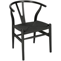 Krzesło Wicker color czarne/czarne inspirowane Wishbone