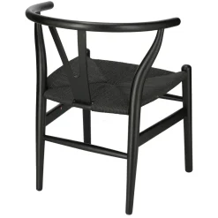 Krzesło Wicker color czarne/czarne inspirowane Wishbone