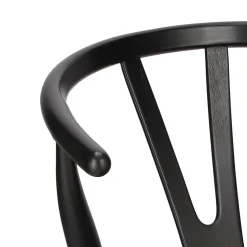 Krzesło Wicker color czarne/czarne inspirowane Wishbone