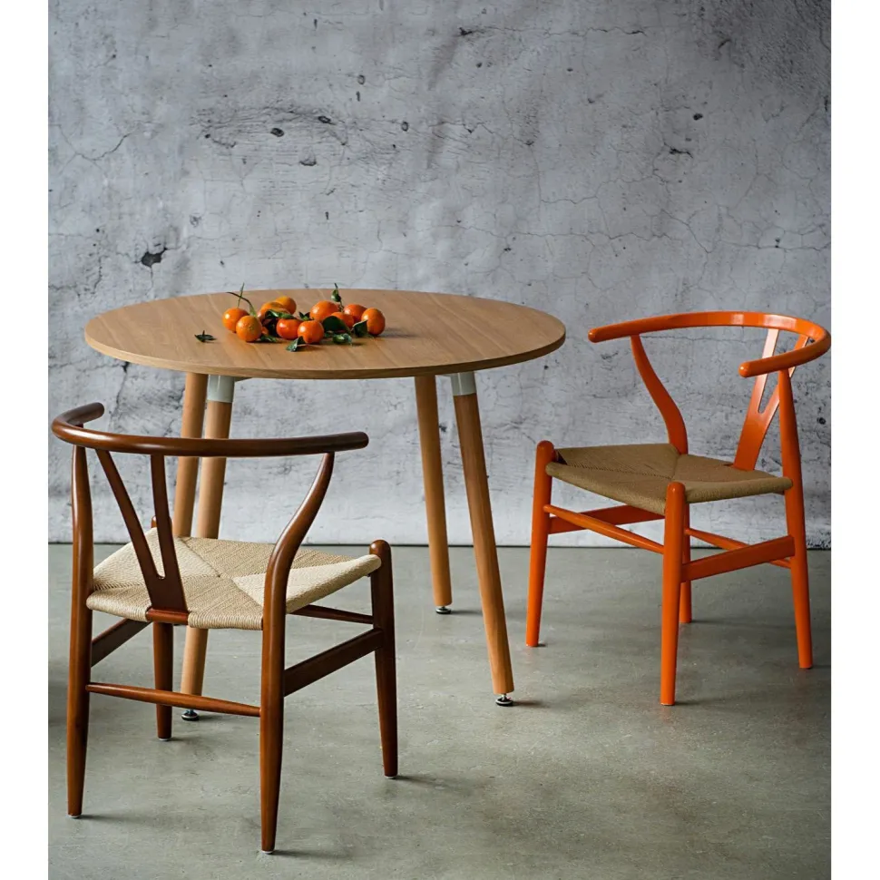 Krzesło Wicker color czarne/czarne inspirowane Wishbone