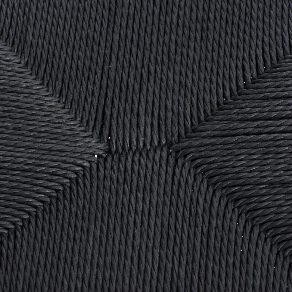 Krzesło Wicker color czarne/czarne inspirowane Wishbone