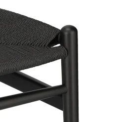 Krzesło Wicker color czarne/czarne inspirowane Wishbone