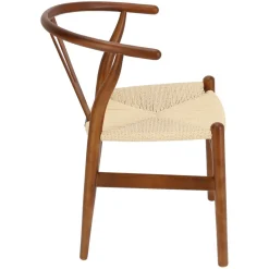 Krzesło Wicker Color naturalny/ciemny brązowy inspirowane Wishbone