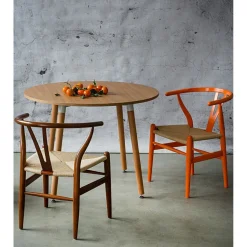 Krzesło Wicker Color naturalny/jasny brązowy inspirowane Wishbone