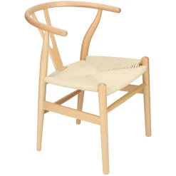 Krzesło Wicker Color naturalny/jasny brązowy inspirowane Wishbone