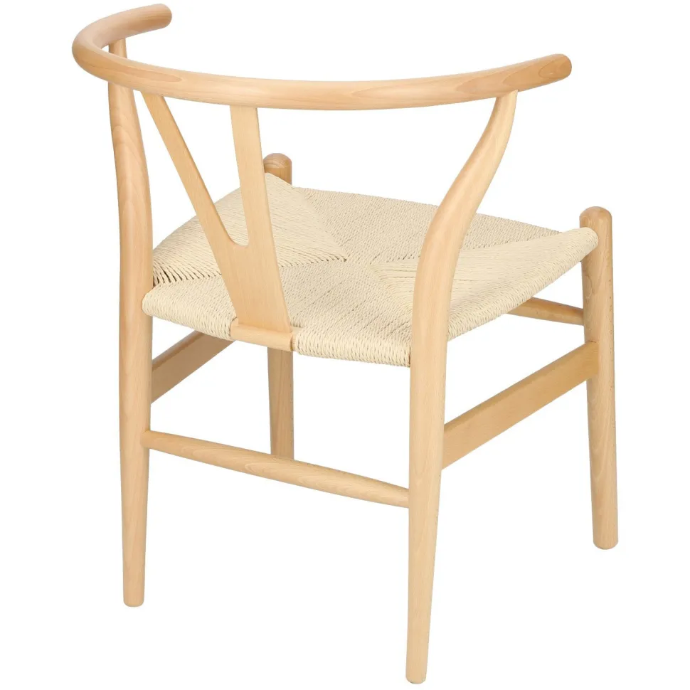 Krzesło Wicker Color naturalny/jasny brązowy inspirowane Wishbone