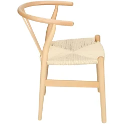 Krzesło Wicker Color naturalny/jasny brązowy inspirowane Wishbone