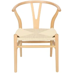 Krzesło Wicker Color naturalny/jasny brązowy inspirowane Wishbone