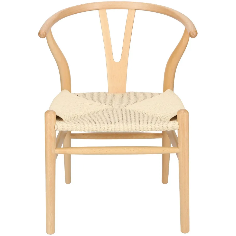 Krzesło Wicker Color naturalny/jasny brązowy inspirowane Wishbone