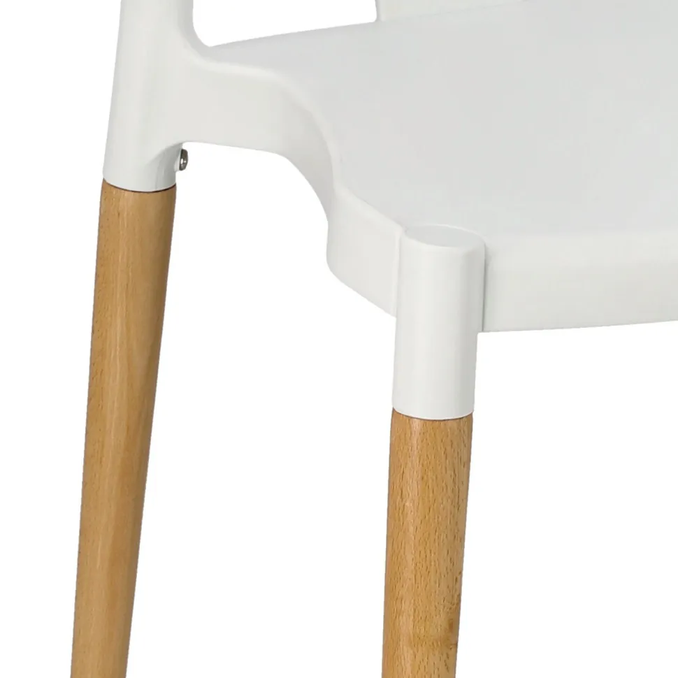 Krzesło Wicker PP Simplet białe skandynawskie