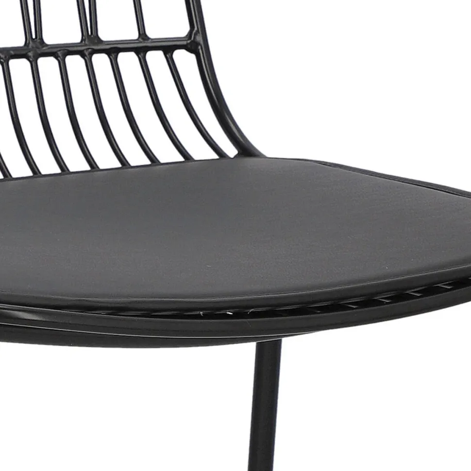 Krzesło Willy Arm Black z poduszką PU