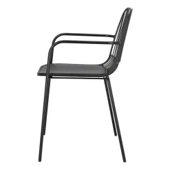 Krzesło Willy Arm Black z poduszką PU