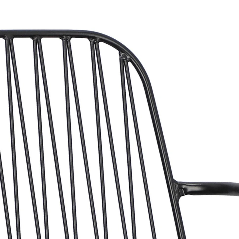 Krzesło Willy Arm Black z poduszką PU