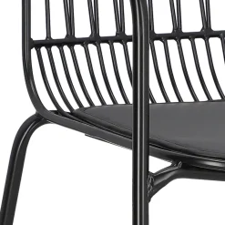 Krzesło Willy Arm Black z poduszką PU