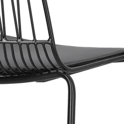 Krzesło Willy Arm Black z poduszką PU