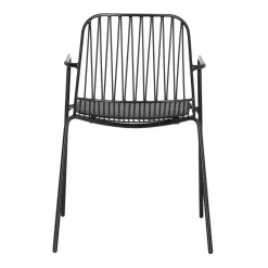 Krzesło Willy Arm Black z poduszką PU