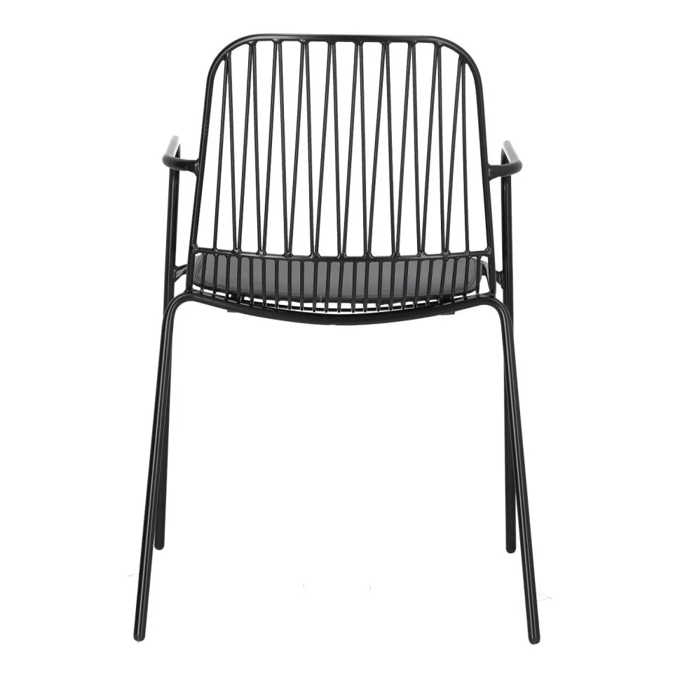 Krzesło Willy Arm Black z poduszką PU