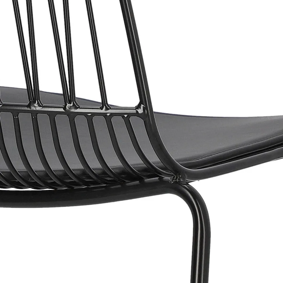 Krzesło Willy Black z poduszką PU