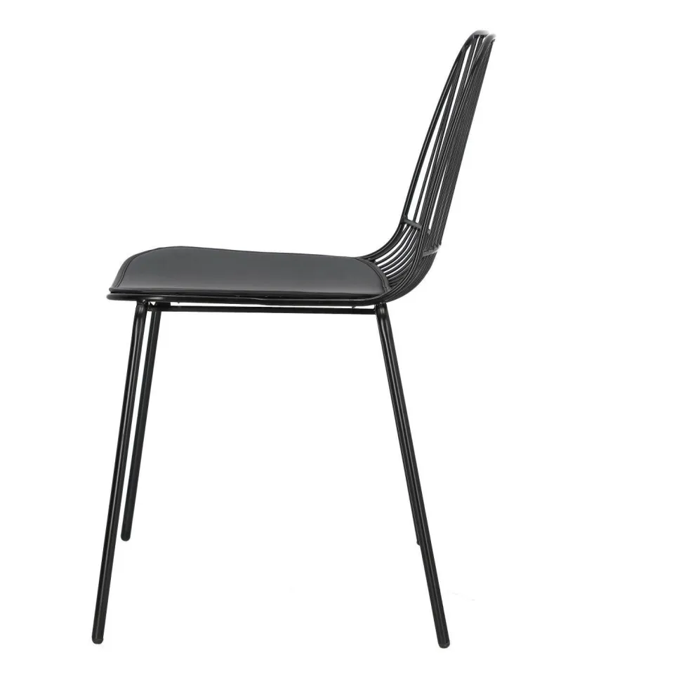 Krzesło Willy Black z poduszką PU