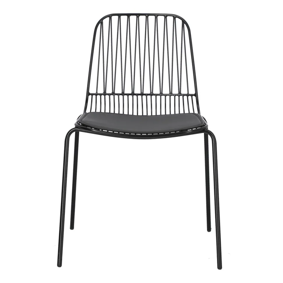 Krzesło Willy Black z poduszką PU