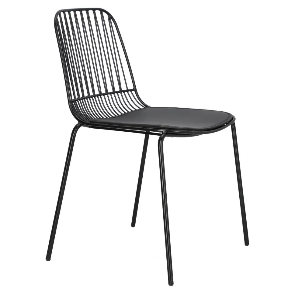 Krzesło Willy Black z poduszką PU