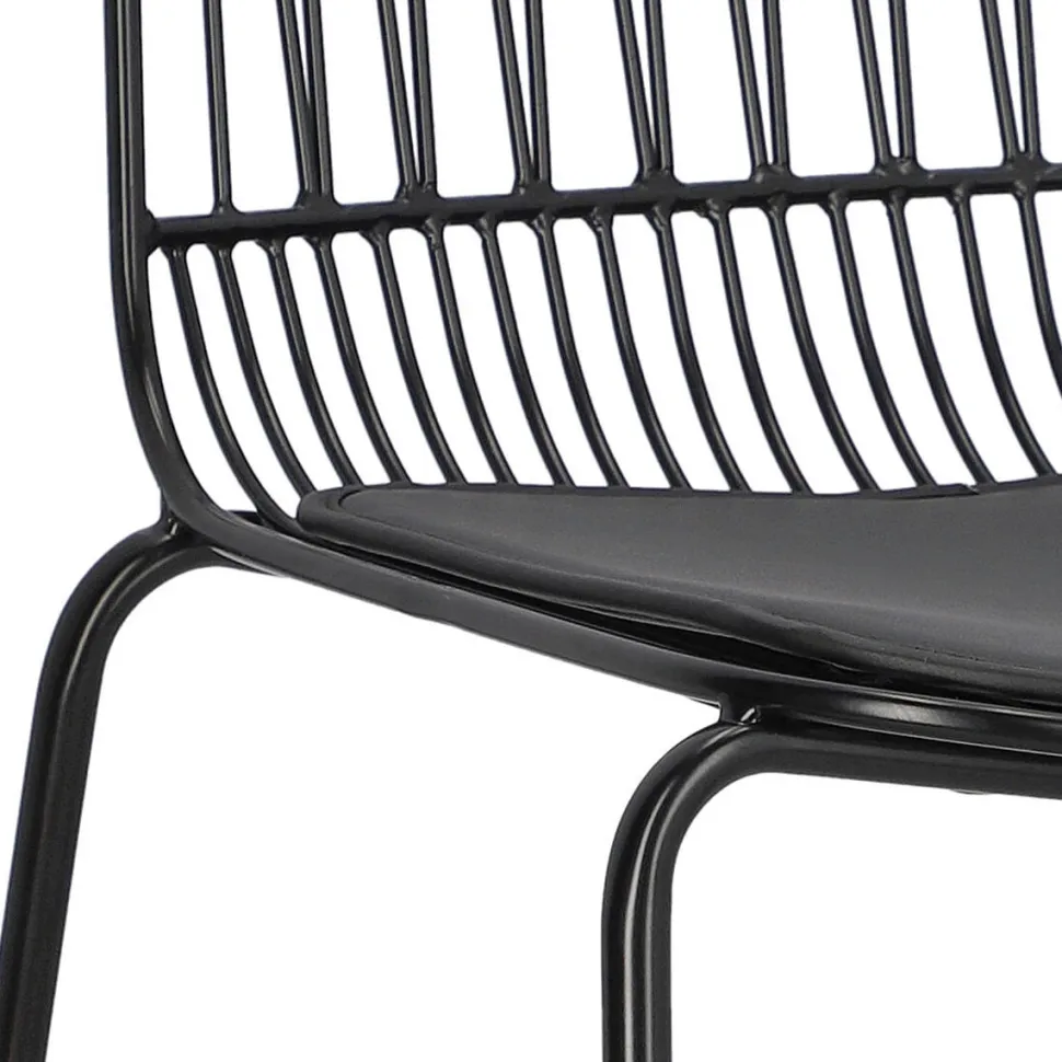 Krzesło Willy Black z poduszką PU