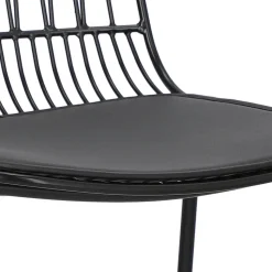 Krzesło Willy Black z poduszką PU