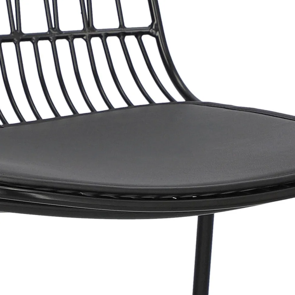 Krzesło Willy Black z poduszką PU