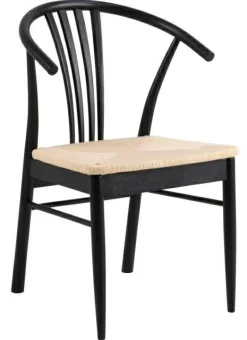 Krzesło York czarne/ naturalne