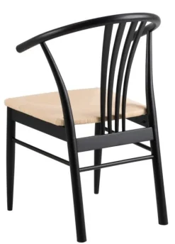 Krzesło York czarne/ naturalne