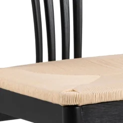 Krzesło York czarne/ naturalne