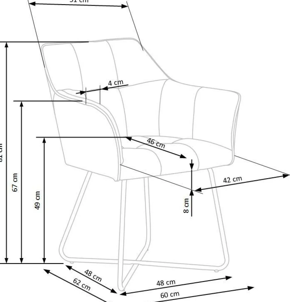 Krzesło Yorkshire beżowe