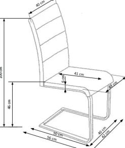 Krzesło Yvone cappucino/chrom