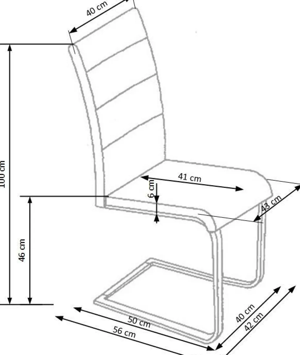 Krzesło Yvone cappucino/chrom