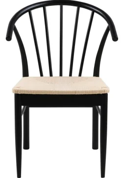 Krzesło z podłokietnikami Cassandra czarne/ naturalne