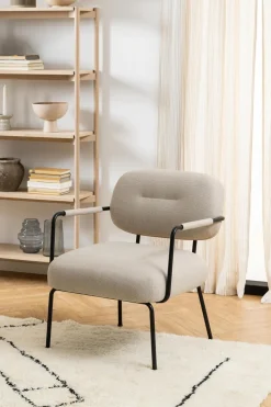 Krzesło z podłokietnikami Dillon beżowe