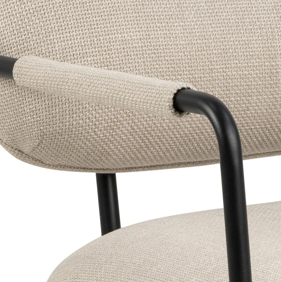 Krzesło z podłokietnikami Dillon beżowe