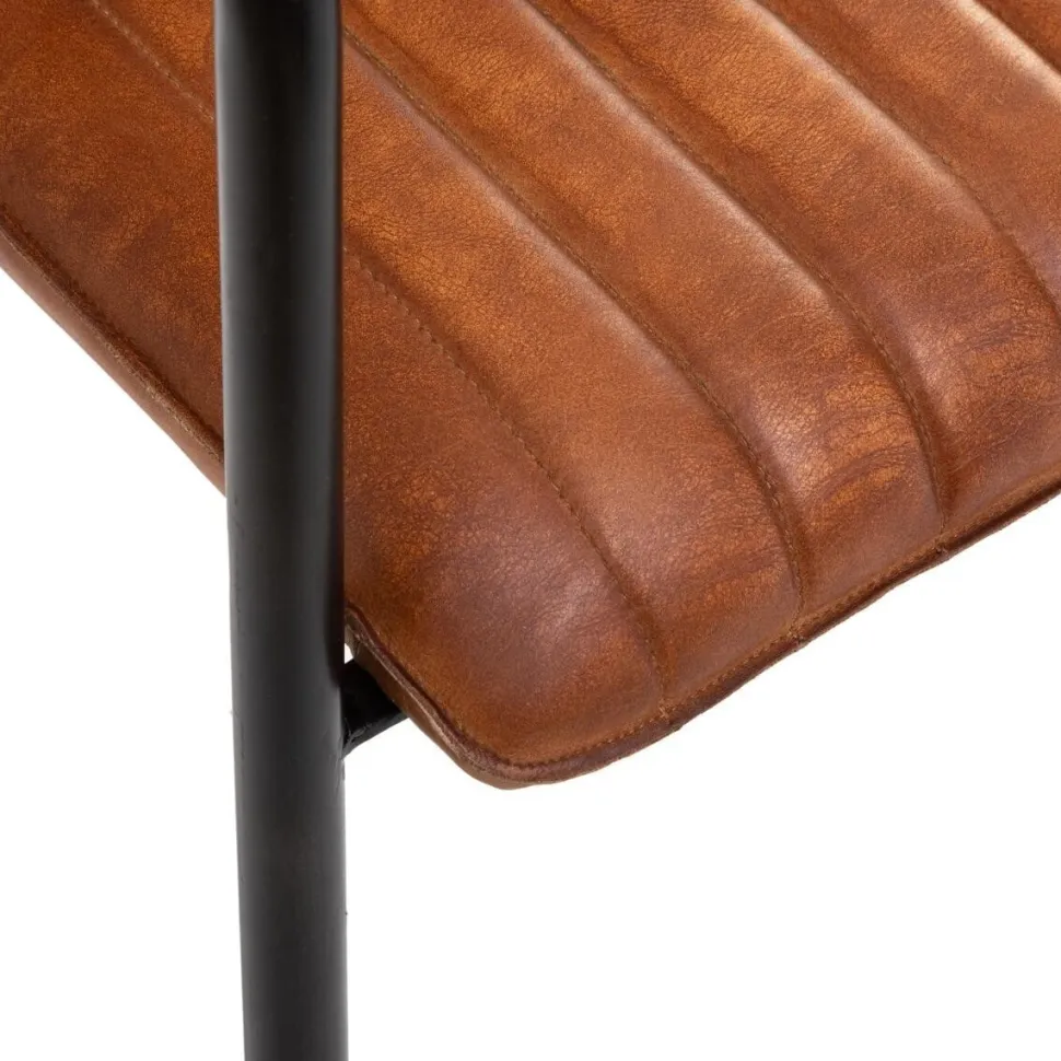 Krzesło z podłokietnikami Kavi brązowe