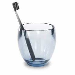 Kubek łazienkowy szklany Droplet niebies