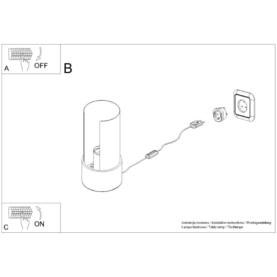 Lampa biurkowa FLASH biała