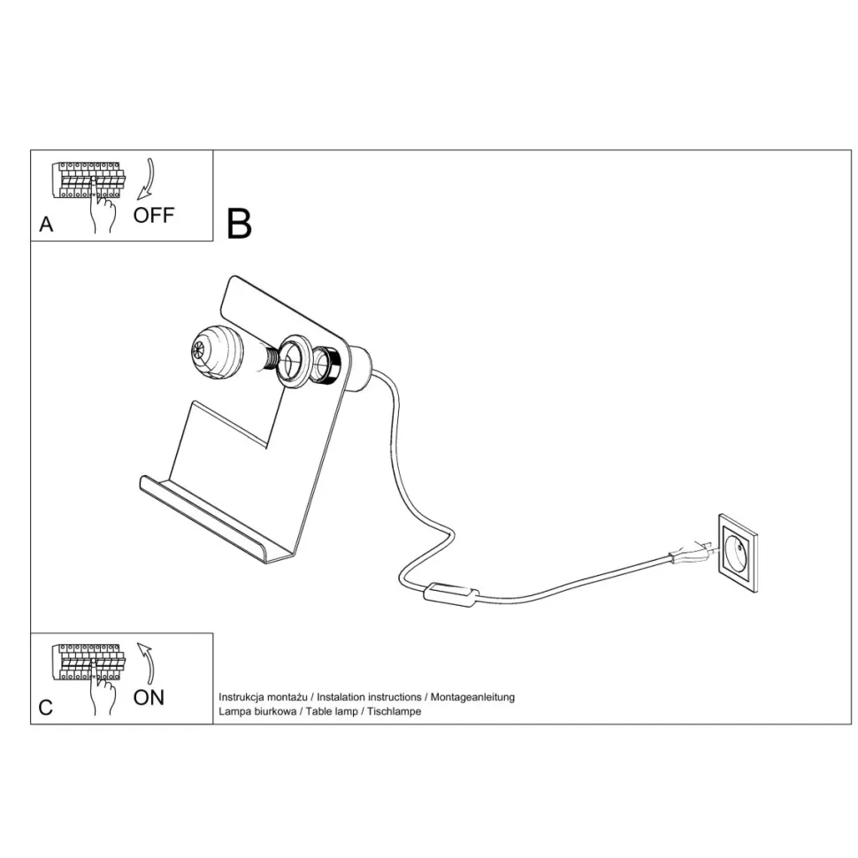Lampa biurkowa INCLINE biała