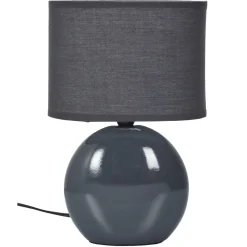 Lampa ceramiczna owalna grafitowa