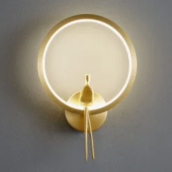 Lampa ścienna AMICI RING LED złota 27 cm