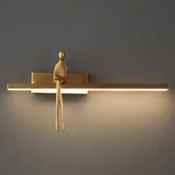 Lampa ścienna AMICI złota 31 cm